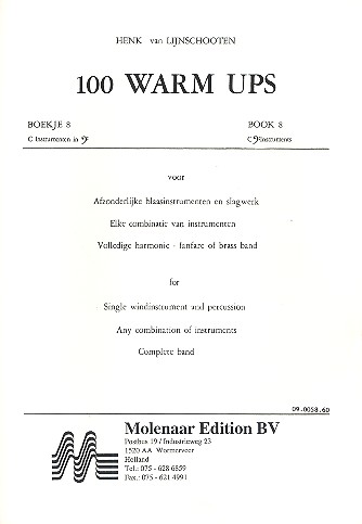 100 warm ups vol.8 for C bass&nbsp;&nbsp;instruments&nbsp;&nbsp;