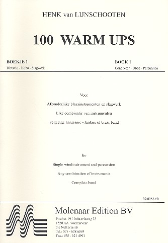 100 WARM UPS VOL.1 CONDUCTOR&nbsp;&nbsp;(OBOE, PERCUSSION)&nbsp;&nbsp;
