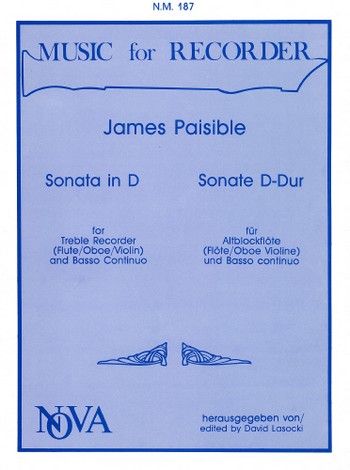 Sonate D-Dur für Altblockflöte  (Flöte, Oboe, Violine) und Bc  