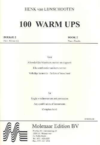 100 Warm ups vol.2 for flute or  piccolo  