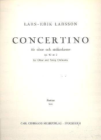 Concertino op.45,11 for string  bass and orchestra  score