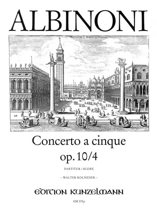 Concerto a 5 G-Dur op.10,4&nbsp;&nbsp;für Violine und Streichorchester&nbsp;&nbsp;Partitur