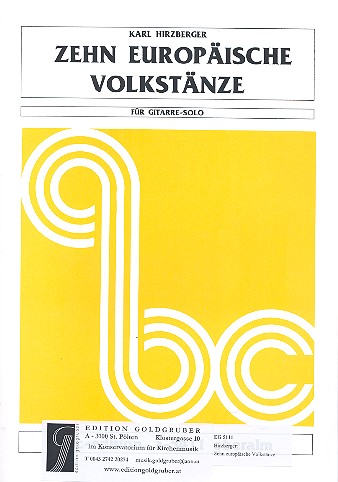 10 Europäische Volkstänze&nbsp;&nbsp;für Gitarre&nbsp;&nbsp;