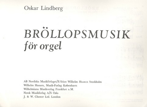 Broellopsmusik foer orgel    