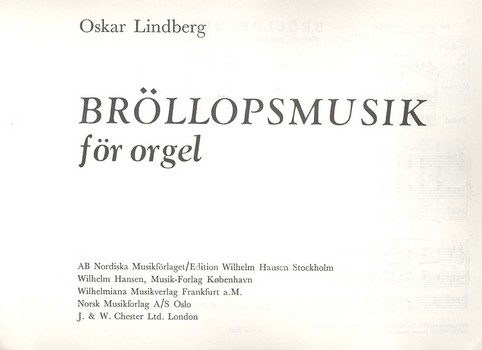Broellopsmusik   för orgel  