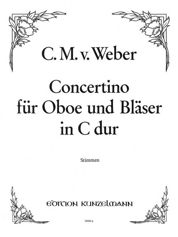 Concertino C-Dur  für Oboe, Bläser und Kontrabass  Stimmen (ohne Solooboenstimme)