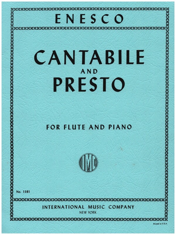 Cantabile and Presto  for flute and piano  