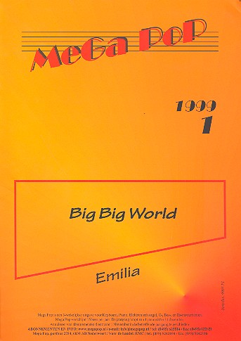 Big big World: Einzelausgabe  für Klavier  (mit Text)  Emilia, Interpretin
