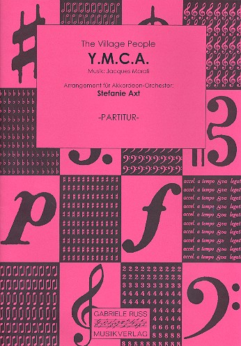 Y.M.C.A.  für Akkordeonorchester  Partitur