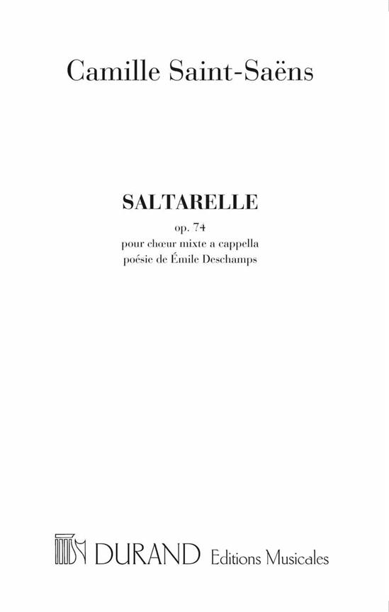 SALTARELLE OP.74 POUR 4 VOIX&nbsp;&nbsp;D'HOMMES A CAPPELLA   PARTITION&nbsp;&nbsp;