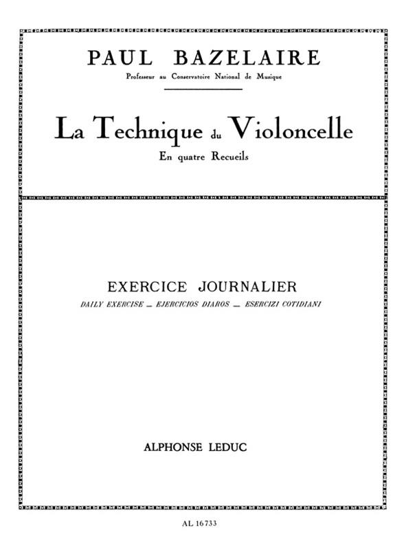 LA TECHNIQUE DU VIOLONCELLE VOL.2  EXERCICE JOURNALIER  (FR/EN/SP/IT)