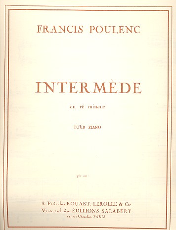 Intermede ré mineur &nbsp;&nbsp;pour piano&nbsp;&nbsp;