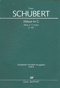 Missa G-Dur D167&nbsp;&nbsp;für Soli (STB), Chor und Orchester&nbsp;&nbsp;Studienpartitur