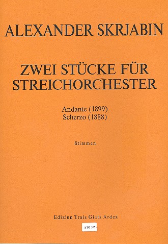 2 Stücke  für Streichorchester  Stimmen