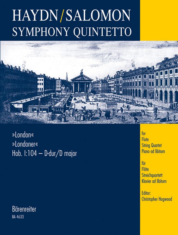 Symphony quintetto nach der&nbsp;&nbsp;Londoner Sinfonie Nr.104 für Flöte,&nbsp;&nbsp;Streichquartett u. Klavier,  Stimmen