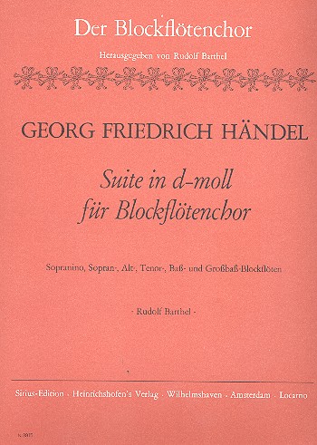 Suite d-Moll für 4 Blockflötenchor&nbsp;&nbsp;Partitur&nbsp;&nbsp;