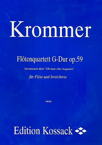 Quartett G-Dur op.59  für Flöte und Streichtrio  Partitur und Stimmen