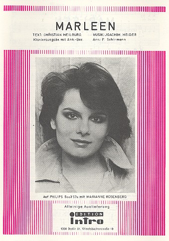 Marleen: Einzelausgabe  Gesang und Klavier  