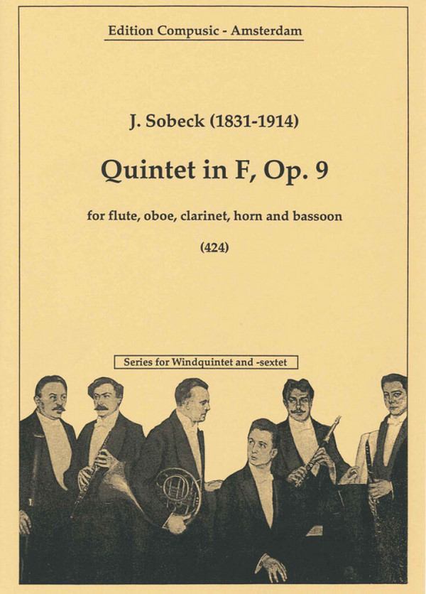 Quintet F major op.9 for flute,  oboe, clarinet, horn and bassoon  score and parts