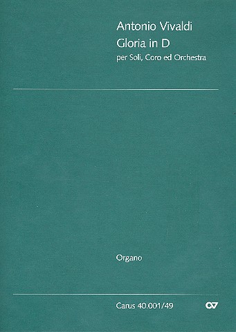 Gloria D-Dur RV589 für Soli (SSA),&nbsp;&nbsp;gem Chor und Orchester&nbsp;&nbsp;Orgel
