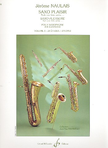 Saxo plaisir vol.1 24 études&nbsp;&nbsp;pour saxophone seul (facile)&nbsp;&nbsp;