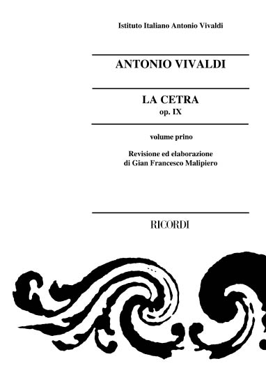 La cetra op.9 Band 1 (Nr.1-6)&nbsp;&nbsp;&nbsp;&nbsp;Studienpartitur