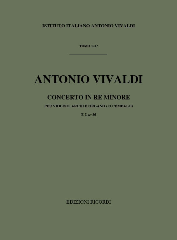 CONCERTO RE MINORE F.I:56 PER&nbsp;&nbsp;VIOLINO, ARCHI E ORGANO (CEMB)&nbsp;&nbsp;PARTITURA