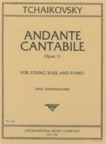 Andante cantabile op.11  for string bass and piano  ZIMMERMANN, FRED, ED.