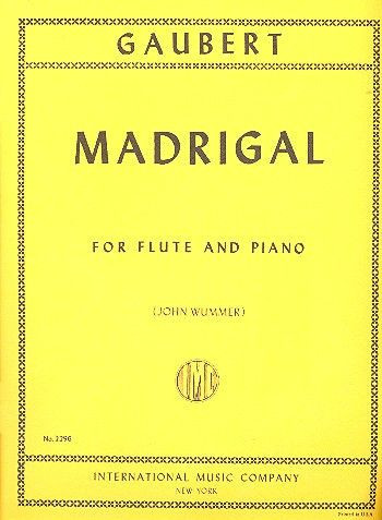 Madrigal  for flute and piano  
