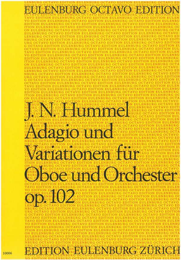 Adagio und Variationen op.102  für Oboe und Orchester  Partitur