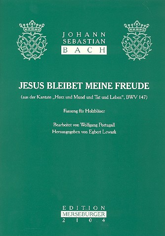 Jesus bleibet meine Freude&nbsp;&nbsp;für Holzbläserquintett&nbsp;&nbsp;Partitur und Stimmen