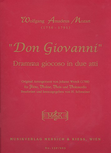 Don Giovanni  für Flöte und Streichtrio  Studienpartitur