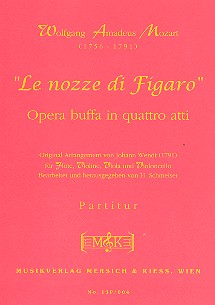 Le nozze di Figaro  für Flöte und Streichtrio  Studienpartitur
