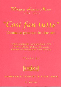 Cosi fan tutte &nbsp;&nbsp;für Flöte und Streichtrio&nbsp;&nbsp;Studienpartitur