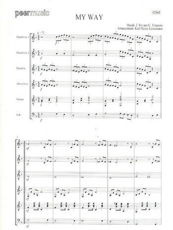 My Way  für Zupforchester  Partitur
