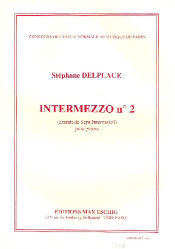 Intermezzo no.2&nbsp;&nbsp;pour piano&nbsp;&nbsp;