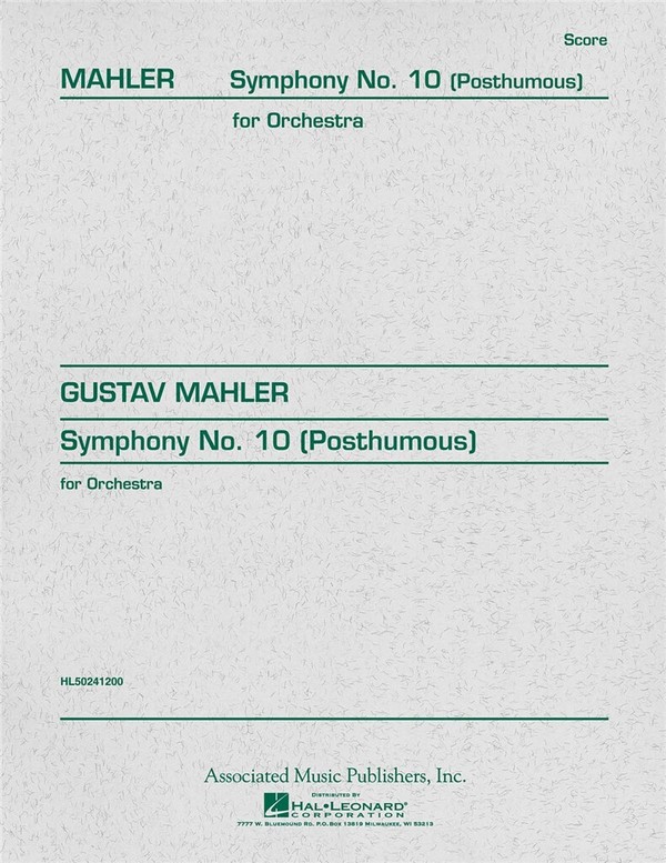 Symphonie no.10 (posthumous)&nbsp;&nbsp;for orchestra,  score&nbsp;&nbsp;