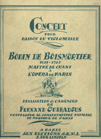 Concert  pour basson (violoncelle) et orchestre à cordes  bassoon (violoncelle) et piano