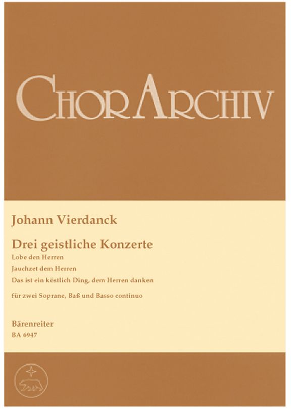 3 geistliche Konzerte für 2 Soprane,  Bass und Bc  