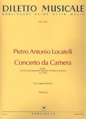 Concerto da camera Es-Dur op.4,10  für Solo-Streichquartett, Streicher und Bc  Partitur