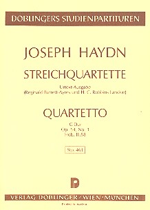 Streichquartett G-Dur op.54,1&nbsp;&nbsp;Hob.III:58&nbsp;&nbsp;Studienpartitur