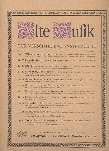 Konzert G-Dur  für Flöte und Klavier  