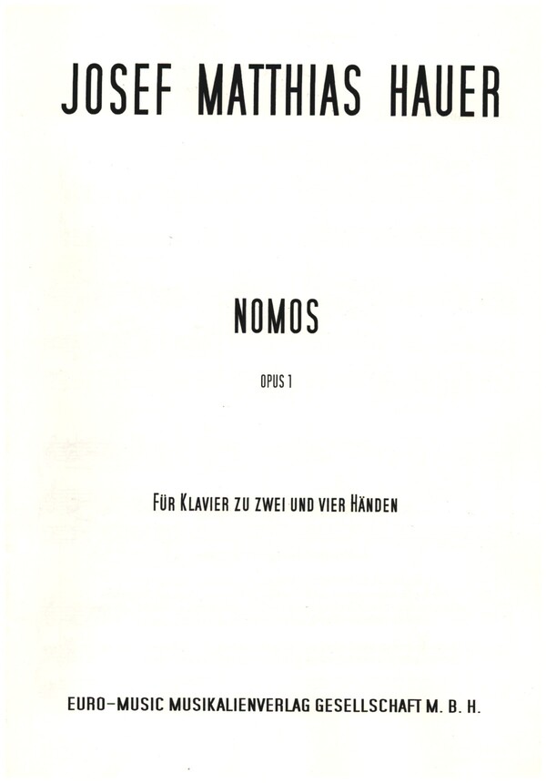 Nomos op.1  für Klavier zu 2 und 4 Händen  