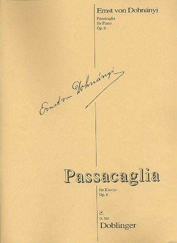Passacaglia op.6  für Klavier  