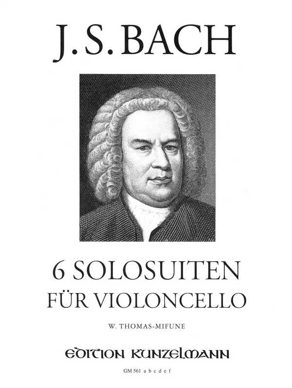 6 Solosuiten&nbsp;&nbsp;für Violoncello&nbsp;&nbsp;zweifarbige Ausgabe