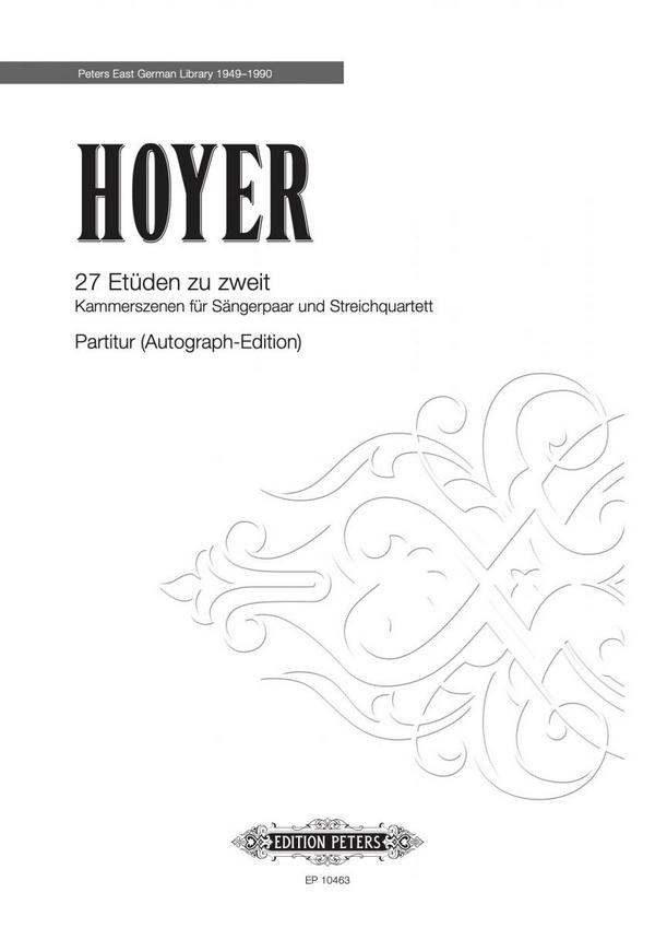 27 Etüden zu zweit&nbsp;&nbsp;für Sängerpaar und Streichquartett&nbsp;&nbsp;Partitur