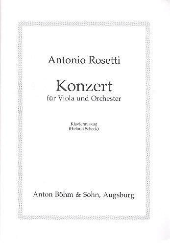 Konzert  für Viola und Orchester  Klavierauszug für Viola und Klavier
