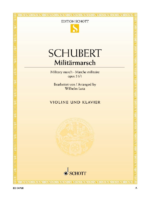 Militärmarsch op. 51,1&nbsp;&nbsp;für Violine und Klavier&nbsp;&nbsp;