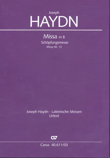 Schöpfungsmesse B-Dur Hob.XXII:13&nbsp;&nbsp;für Soli (SATB), Chor und Orchester&nbsp;&nbsp;Klavierauszug