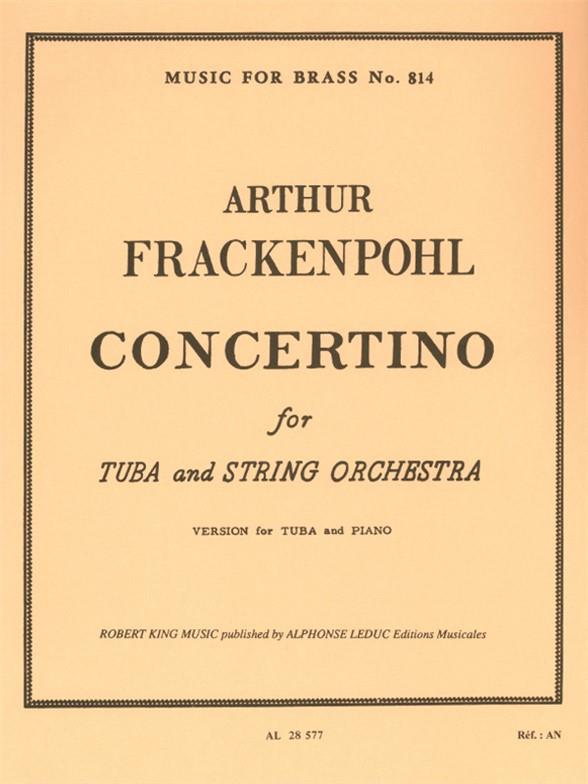 Concertino  for tuba and stringorchestra  tuba and piano